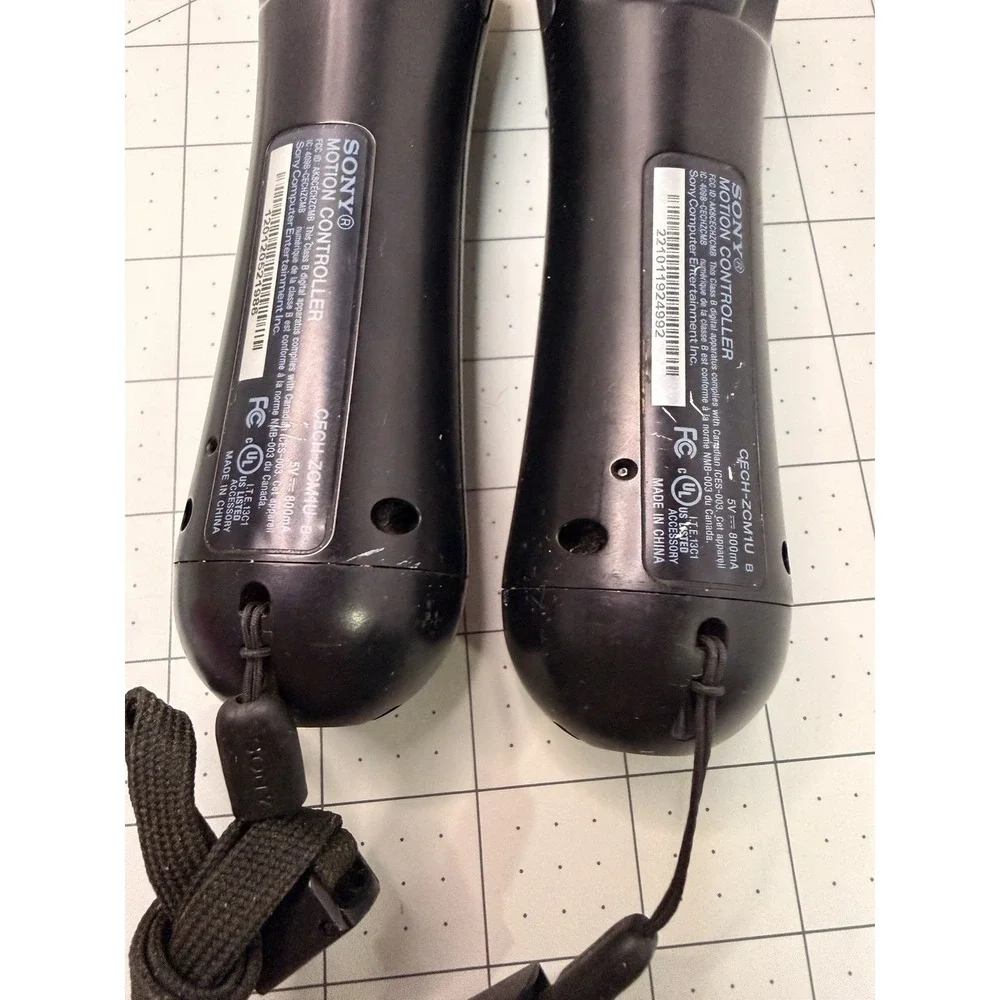 Lot of 2 Sony PlayStation Move Motion Controllers CECH-ZCM1U B - Untested/As-Is